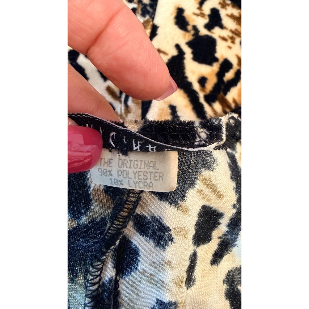 Mob Wife Indie Sleaze The Original USA Leopard Print Velvet Mini Dress Small - Picture 3 of 11